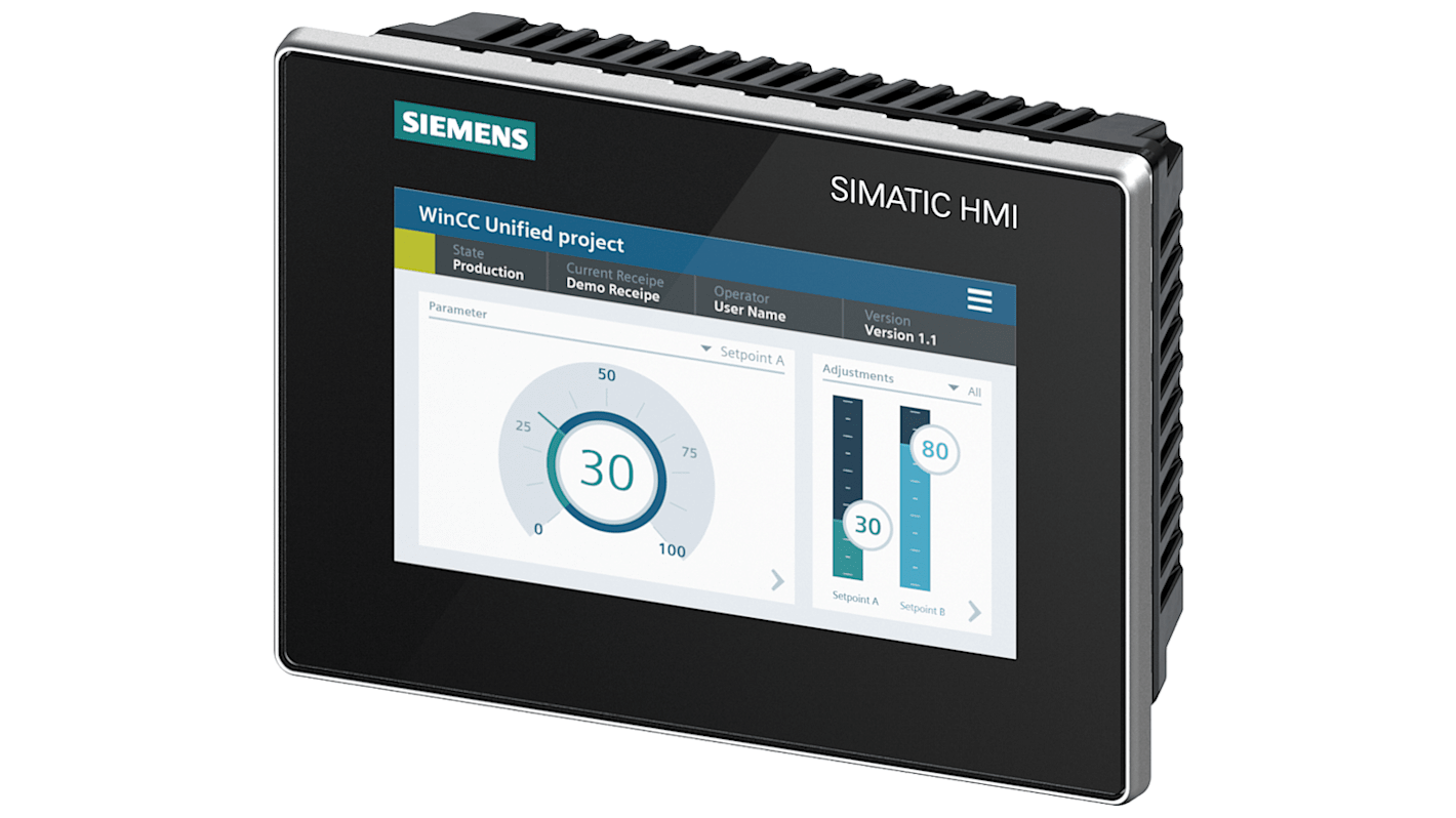 Siemens SIMATIC Series MTP700 Unified Comfort HMI Panel - 7 in, TFT Display, 800 x 480