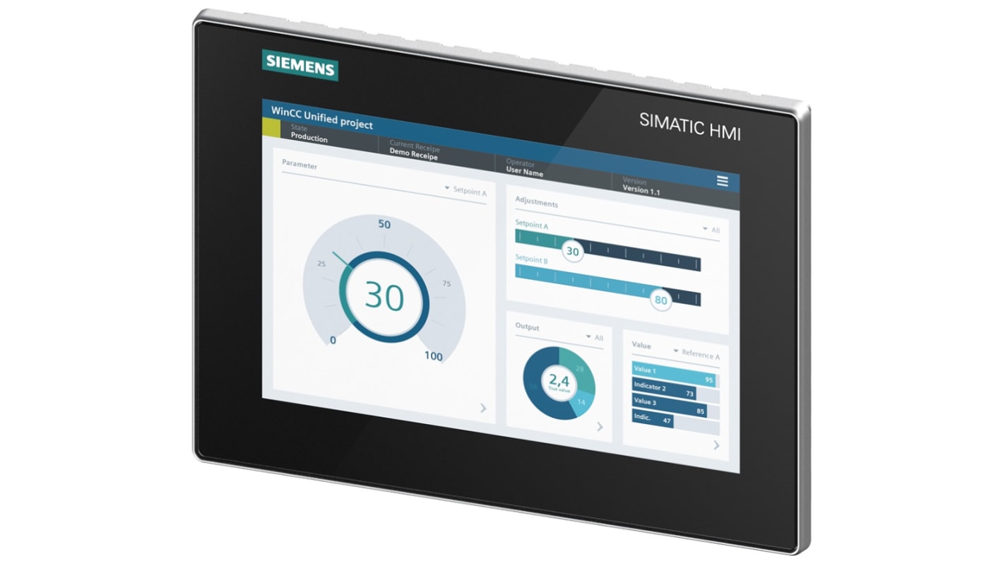 Panel HMI Siemens SIMATIC MTP1000 Unified Comfort de 10,1", TFT, 1280 x 800