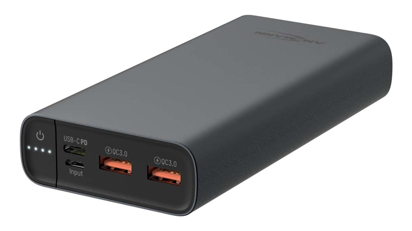 Ansmann 20000mAh 5 V, 9 V, 12 V Power Bank Portable Charger