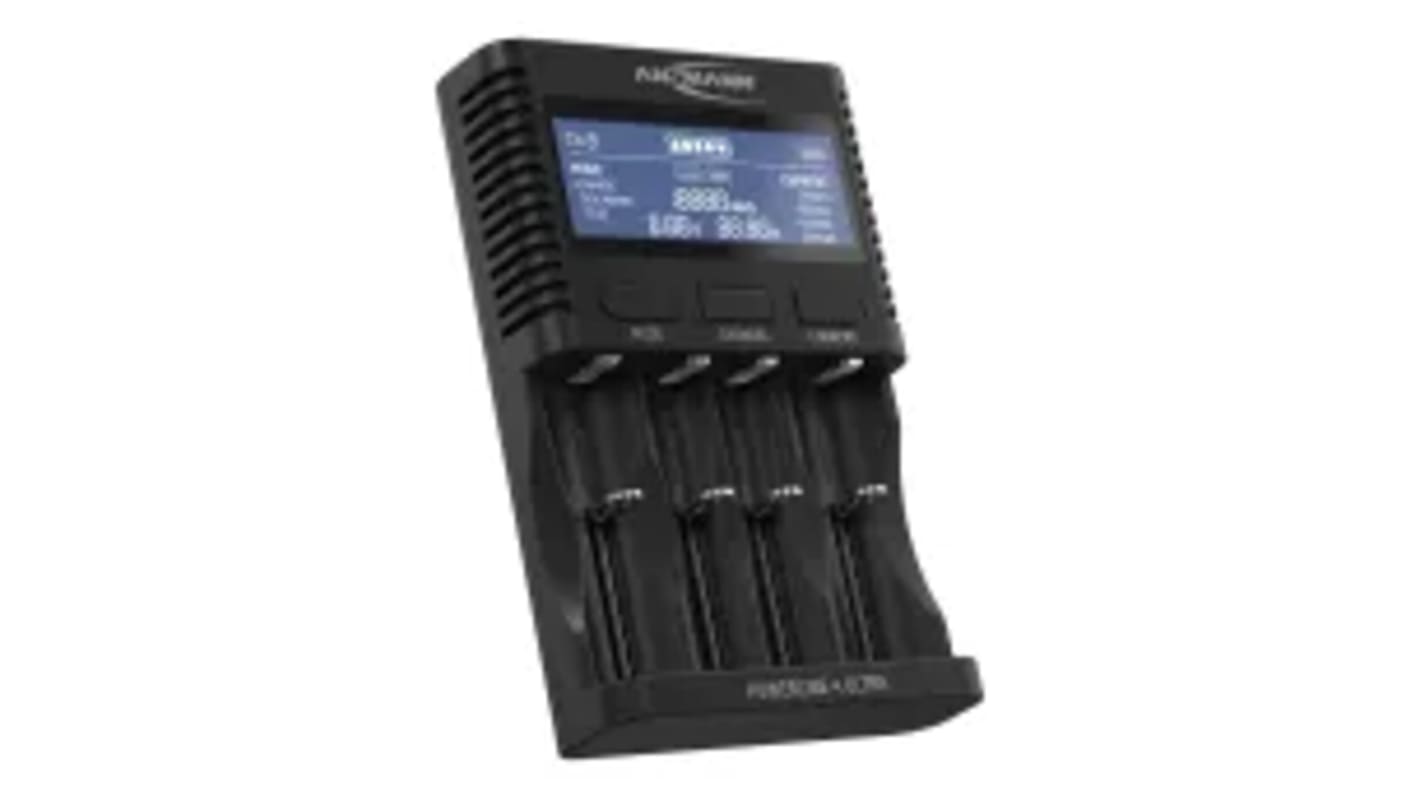 Ansmann Powerline 4 Ultra Battery Charger For Lithium-Ion, NiMH AA, AAA, C, D 4 Cell 2x 2000mA with EU, UK plug