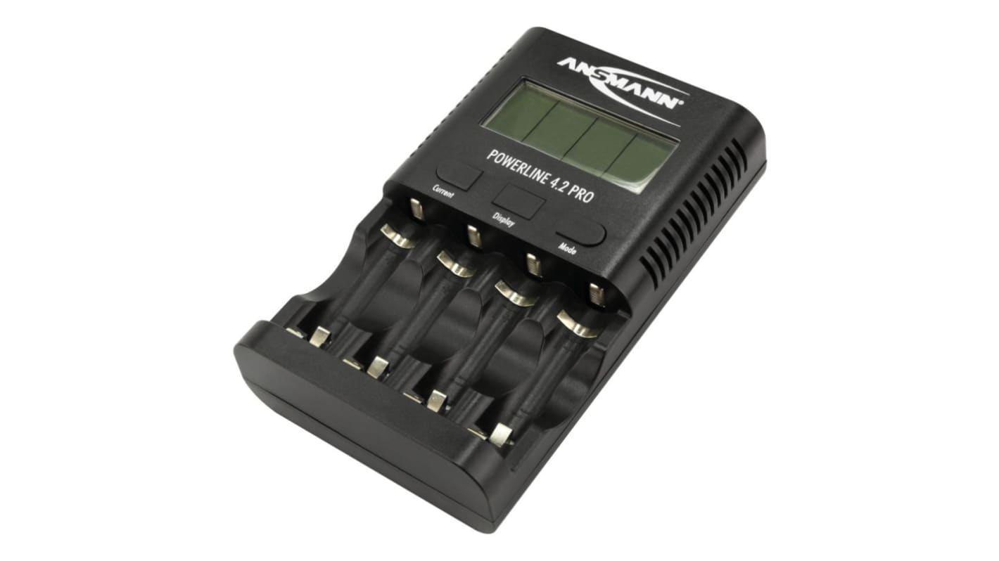 Ansmann 镍氢电池充电器 适用AA, AAA电池 100 → 240V 交流输入, Powerline 4.2 Pro