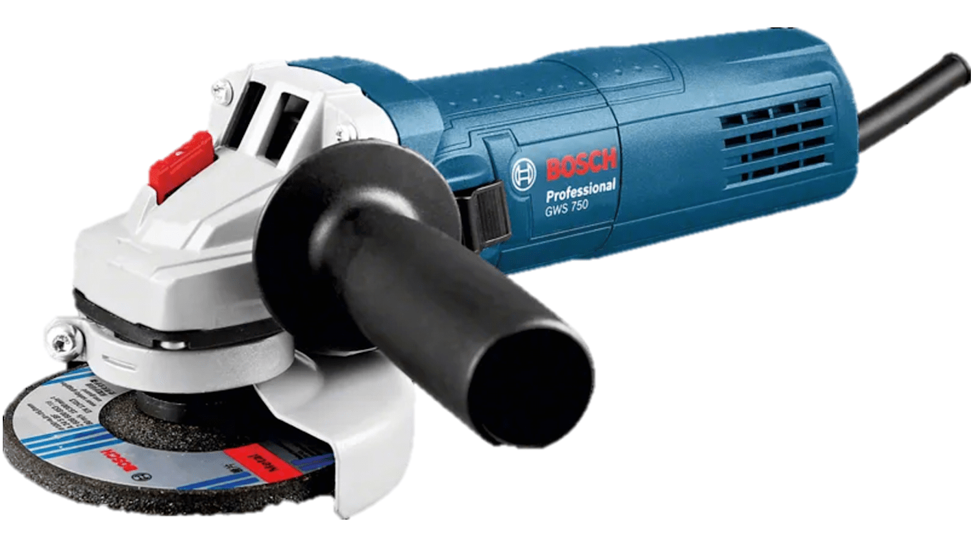 Bosch GWS 750 115mm Corded Angle Grinder, UK Plug