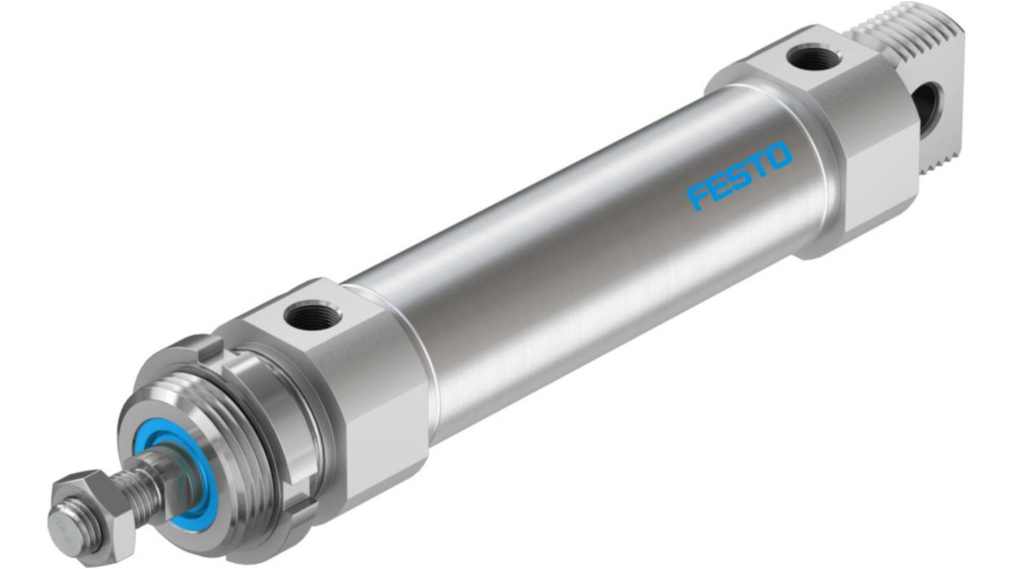Festo Pneumatic Piston Rod Cylinder - 196034, 40mm Bore, 100mm Stroke, DSNU Series, Double Acting