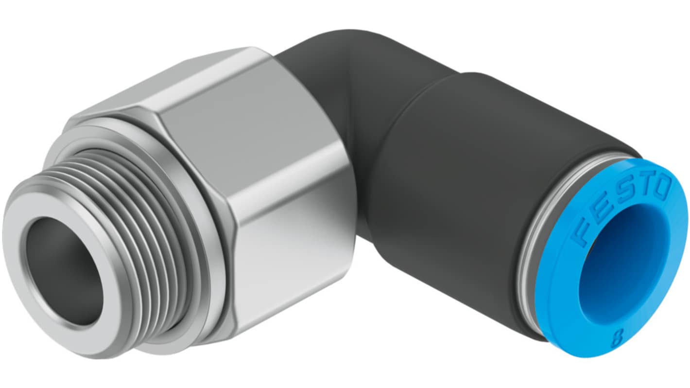 Festo QSRL PBT Pneumatic Rotary Union, G 1/8 Male, Push In 8mm