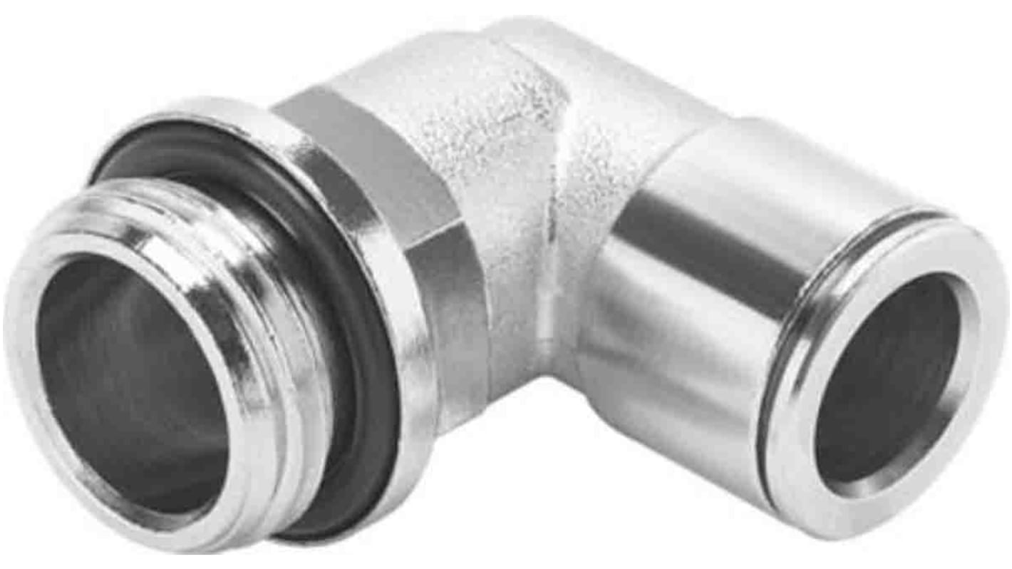 Festo 558713 G1/4 Stecker x 10-mm-Steckanschluss Winkelgewindeadapter, Gewinde-zu-Rohr