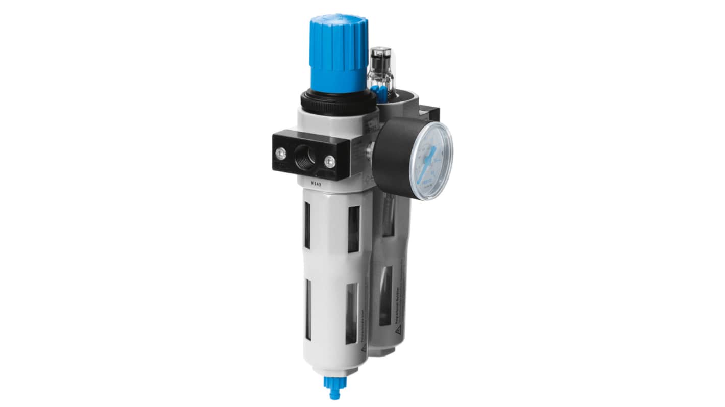 Unidad FRL Festo, G 1/8, Purga Manual, Grado de Filtración 40μm
