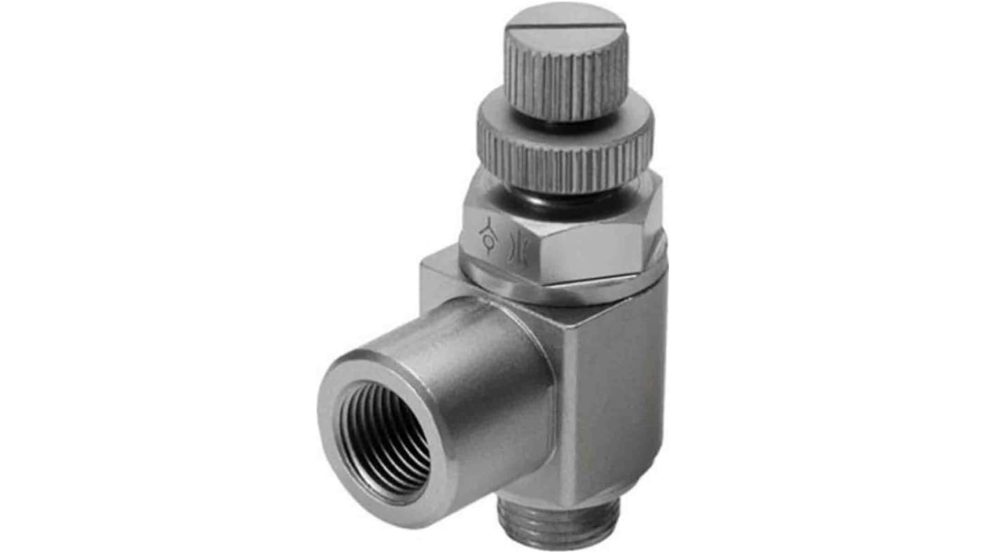 Festo GRLA Series Pressure Relief Valve, G 1/4 Female Inlet Port x G 1/4 Male Outlet Port