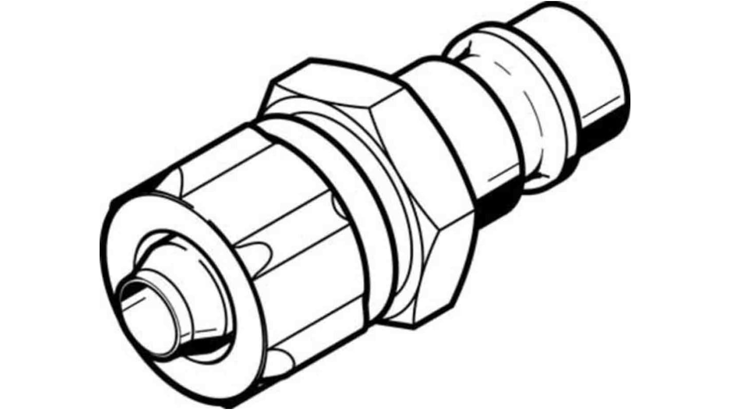 Festo Nickel Plated Brass Pneumatic Quick Connect Coupling, 6mm Threaded