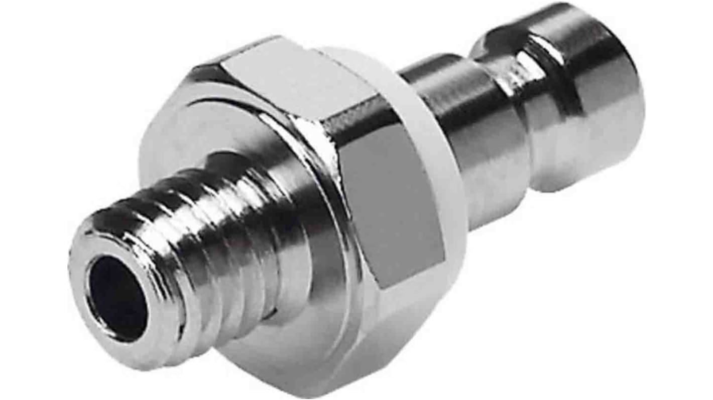 Festo Nickel Plated Brass Male Pneumatic Quick Connect Coupling, M5 Male Threaded