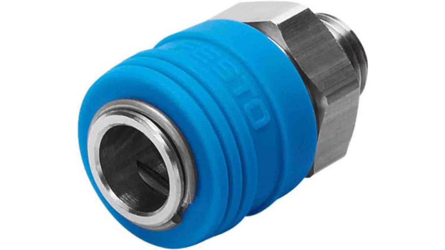 Festo Male Pneumatic Quick Connect Coupling, G 1/4 Threaded