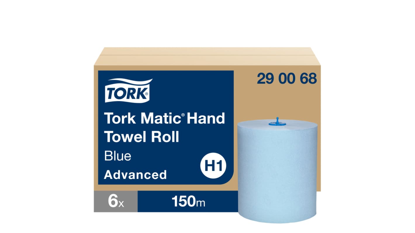 Tork Rolled Blue Paper Towel, 15000 x 210mm, 2-Ply