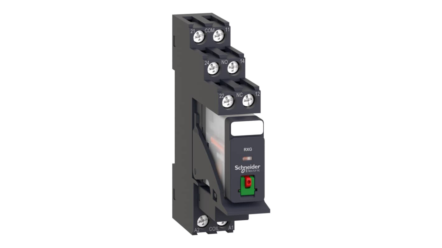Schneider Electric Harmony Relay RXG インターフェイスリレー, 230V acコイル, DPDT, 5A 250V