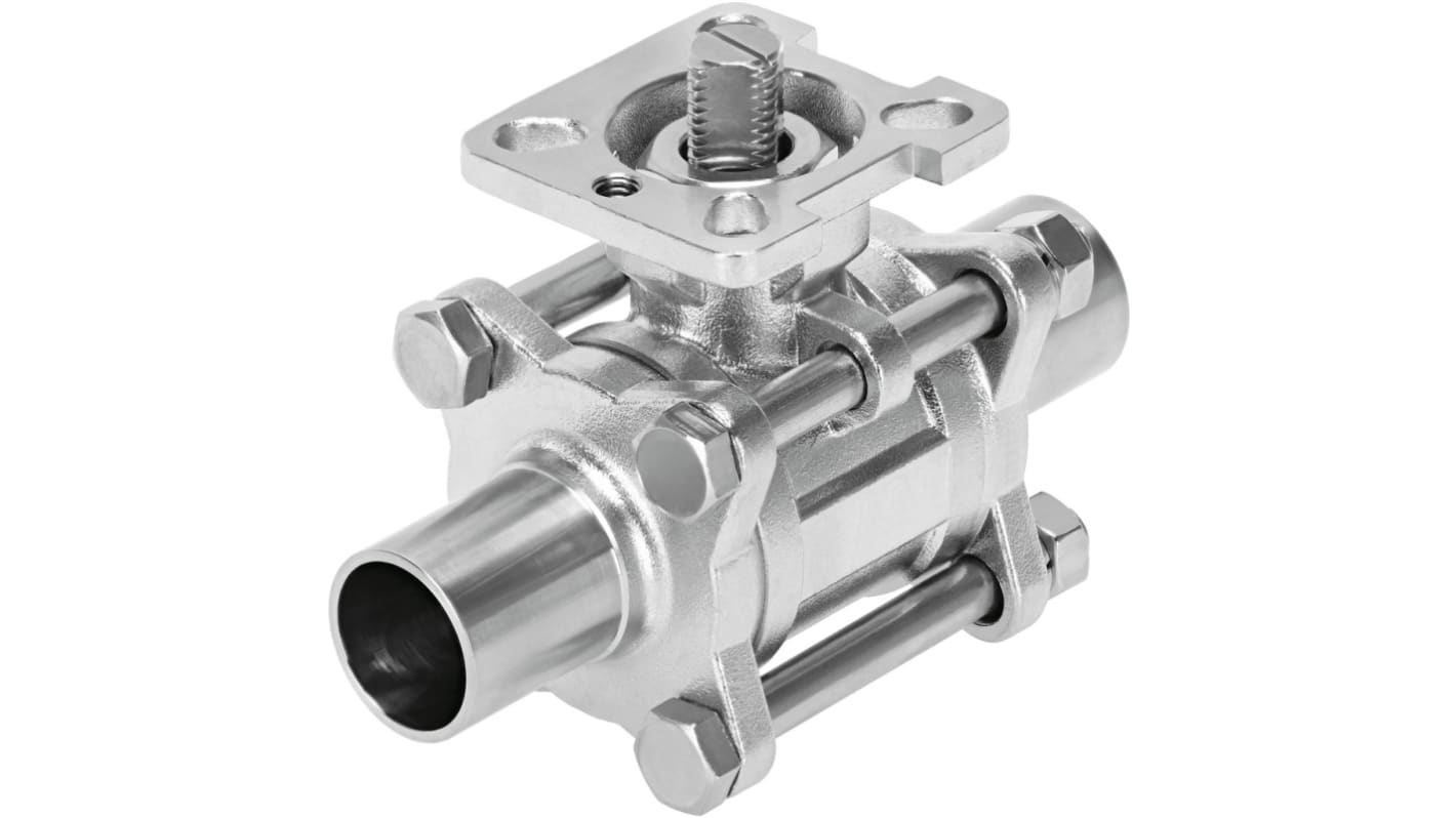 Festo Stainless Steel 2 Way, Ball Valve, 40mm, 16bar Operating Pressure