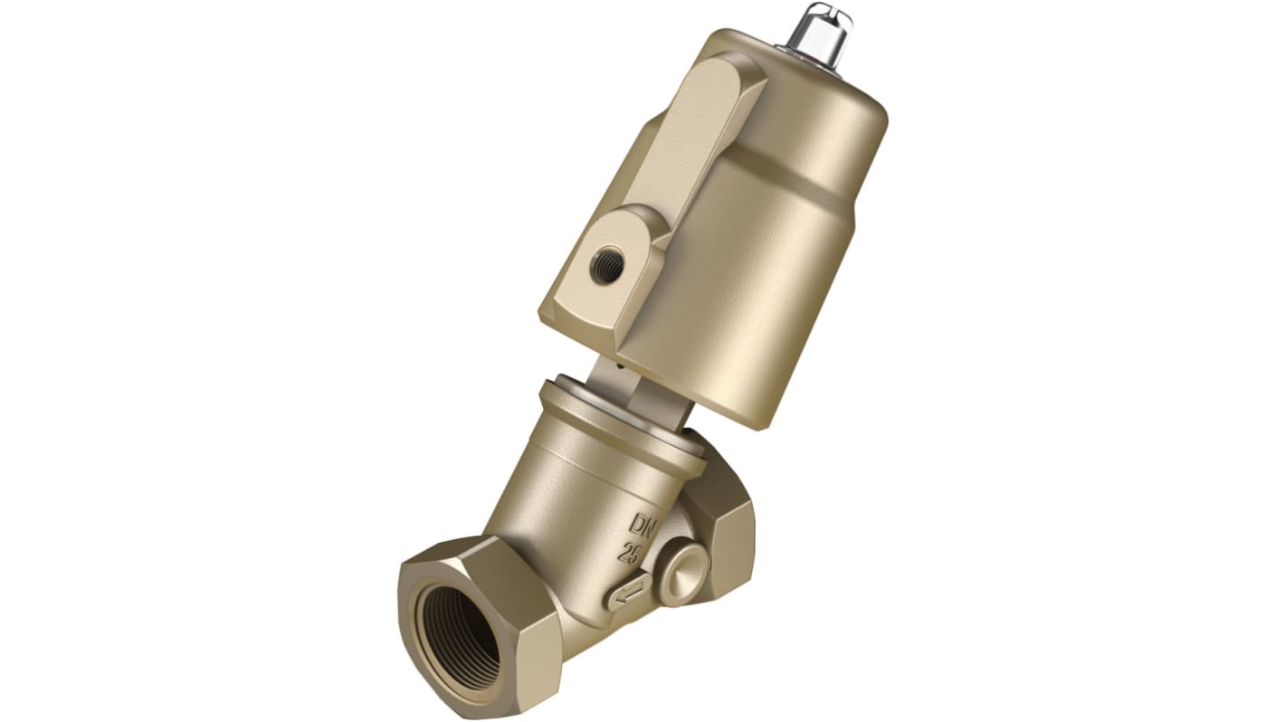 Festo Angle Seat type Pneumatic Actuated Valve, G 1/8in to G 1in, 16 bar