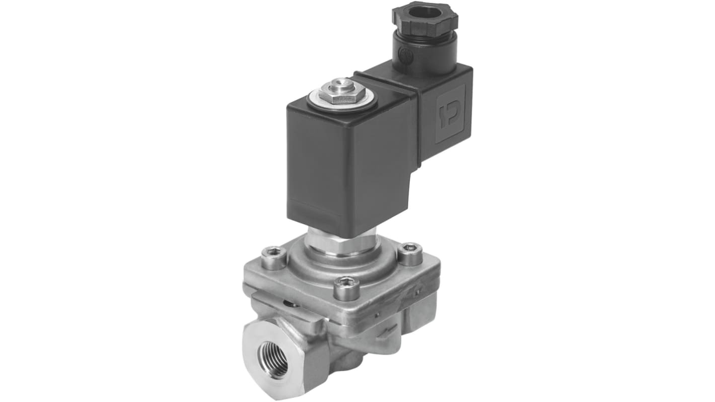 Festo 2/2 Closed, Monostable Pneumatic Solenoid/Pilot-Operated Control Valve - Electrical G 1/4 VZWF Series, 1492150