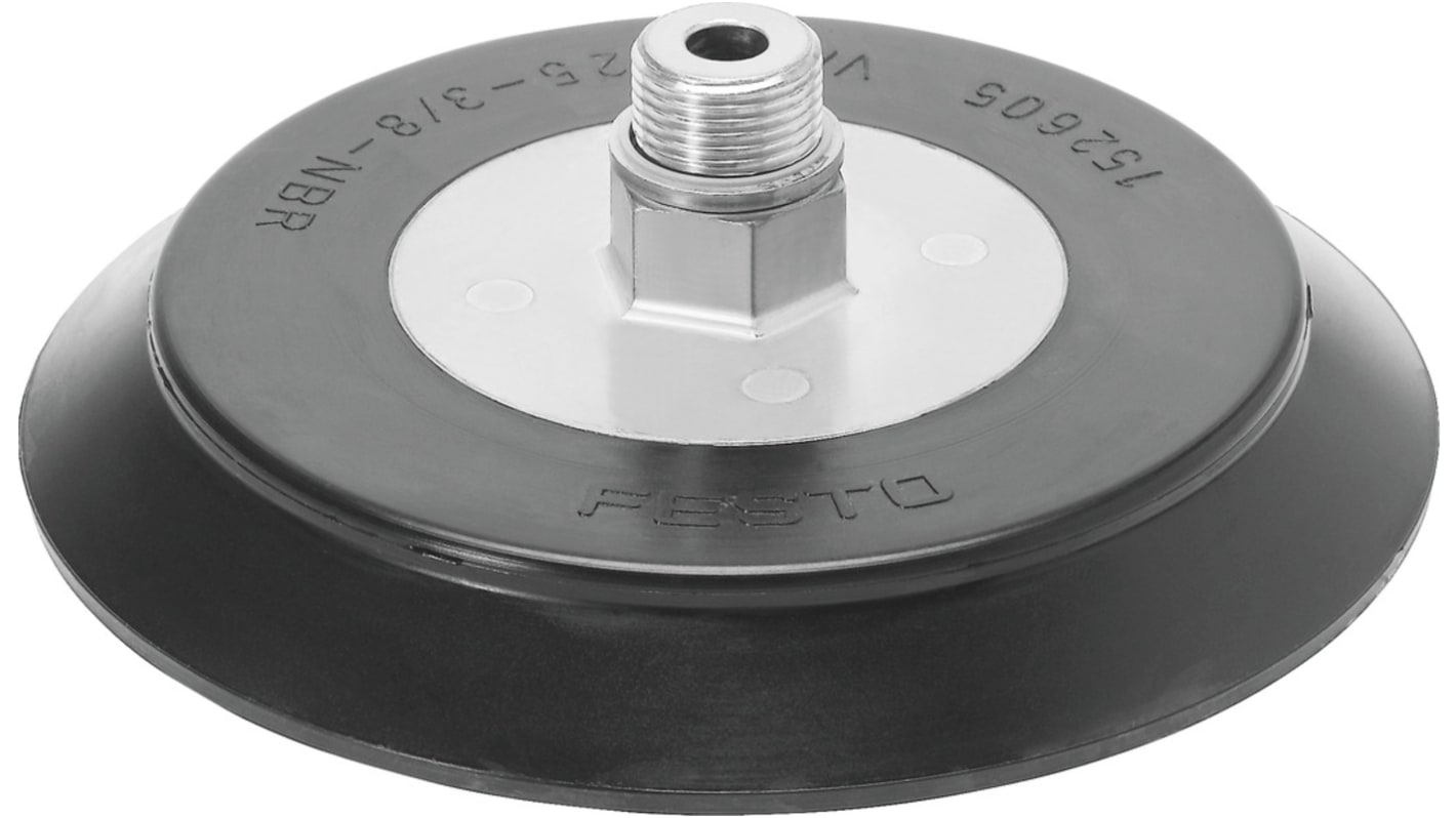 Ventosa Festo VAS-100-1/4-NBR, piastra piatta, Ø 100mm, forza di tenuta 397N, filettatura G 1/4, NBR