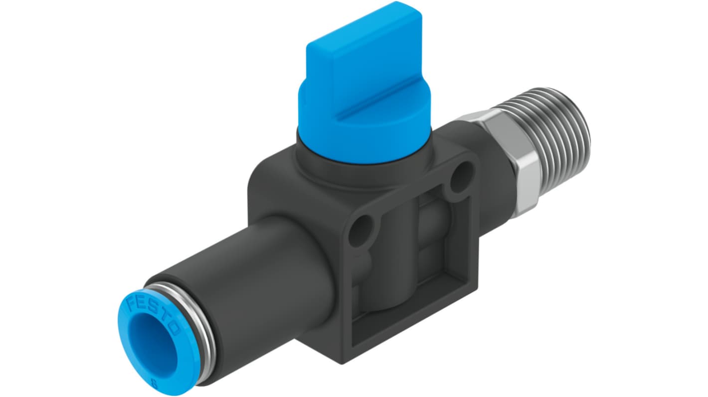 Festo Manual 3/2 Bistable Pneumatic Manual Control Valve HE-3-1/4-QS-8 Series, 1/4, 8, 153480