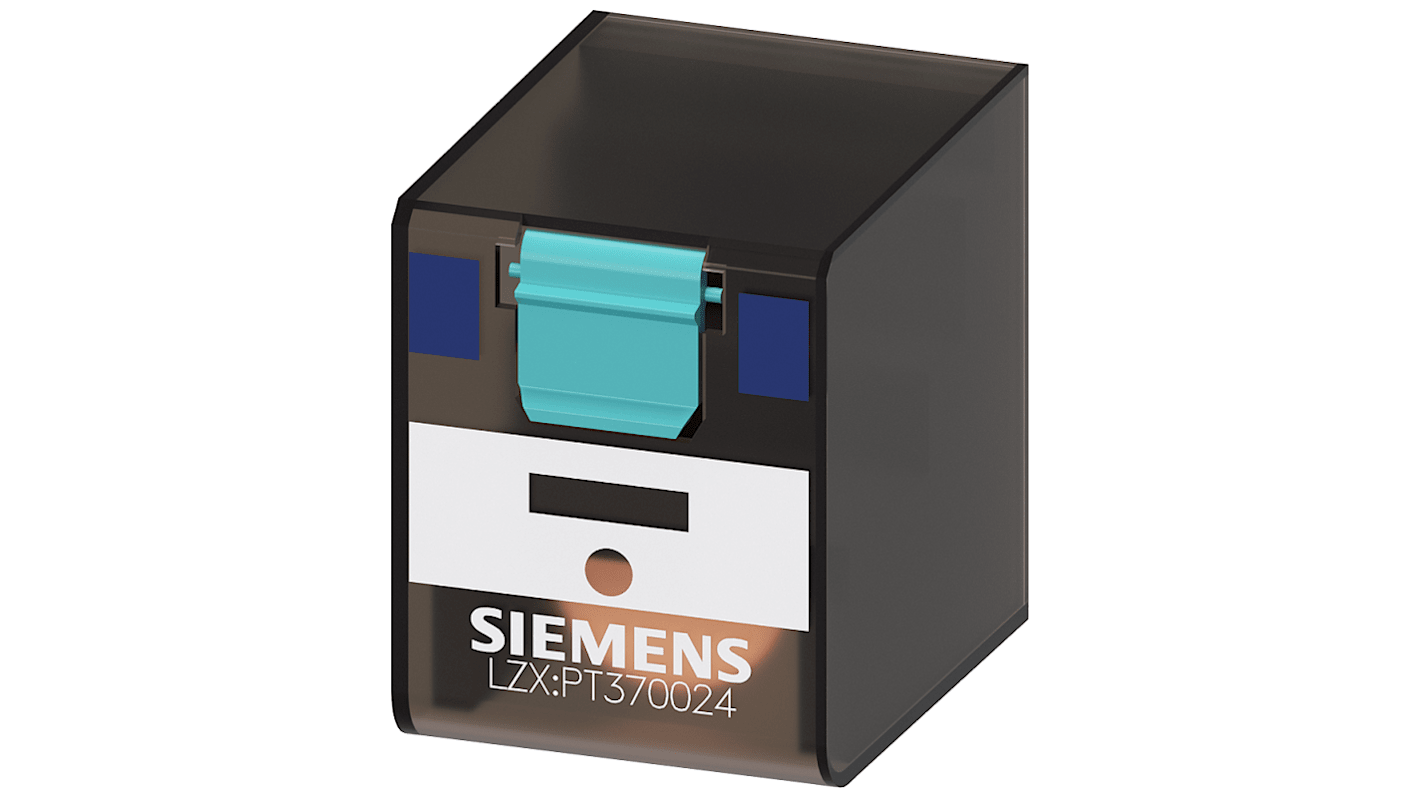 Siemens 功率继电器, 24V 直流线圈, 10A切换, 3PDT, 插入式安装, 银合金触点, LZX系列