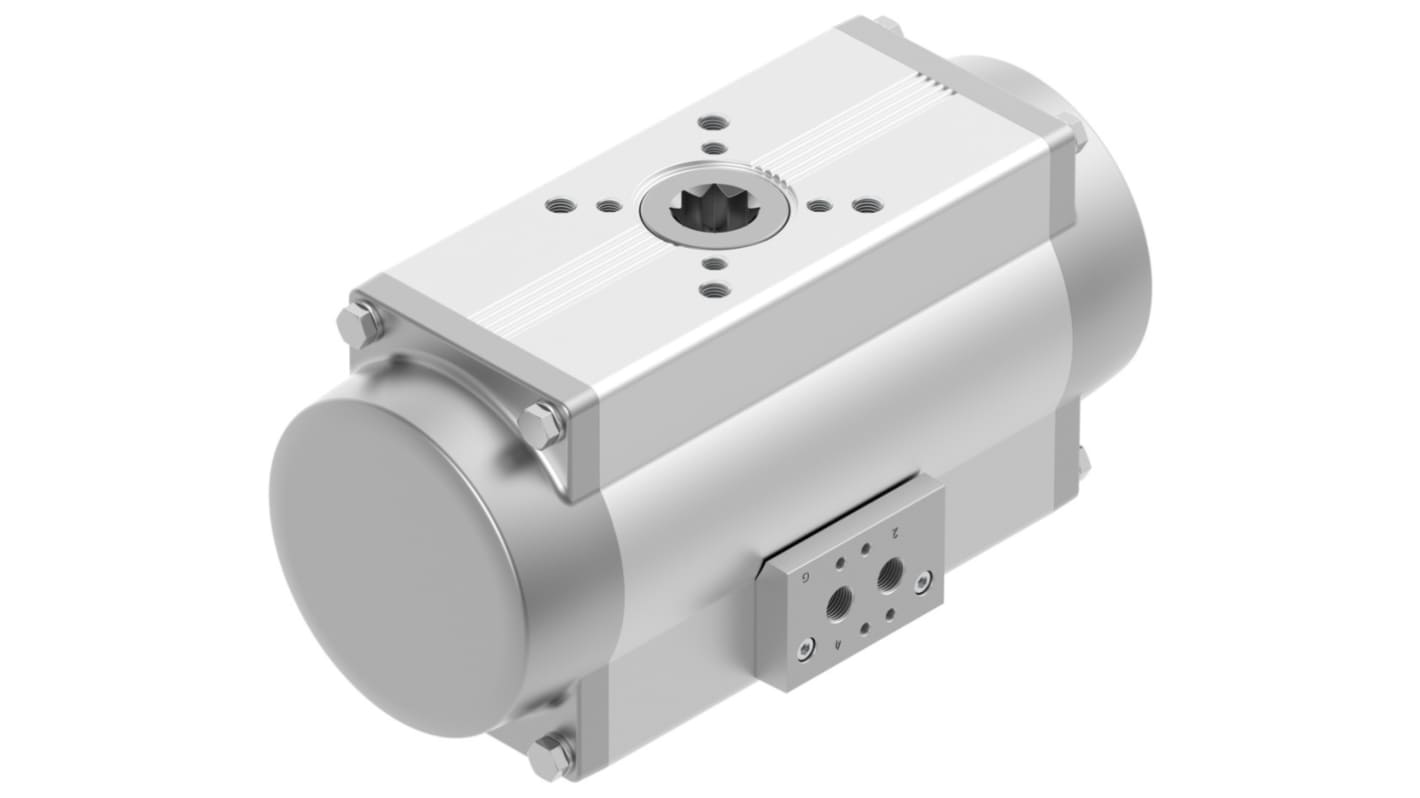 Festo DFPD Series 8 bar Single Action Pneumatic Rotary Actuator, 90° Rotary Angle, 240mm Bore