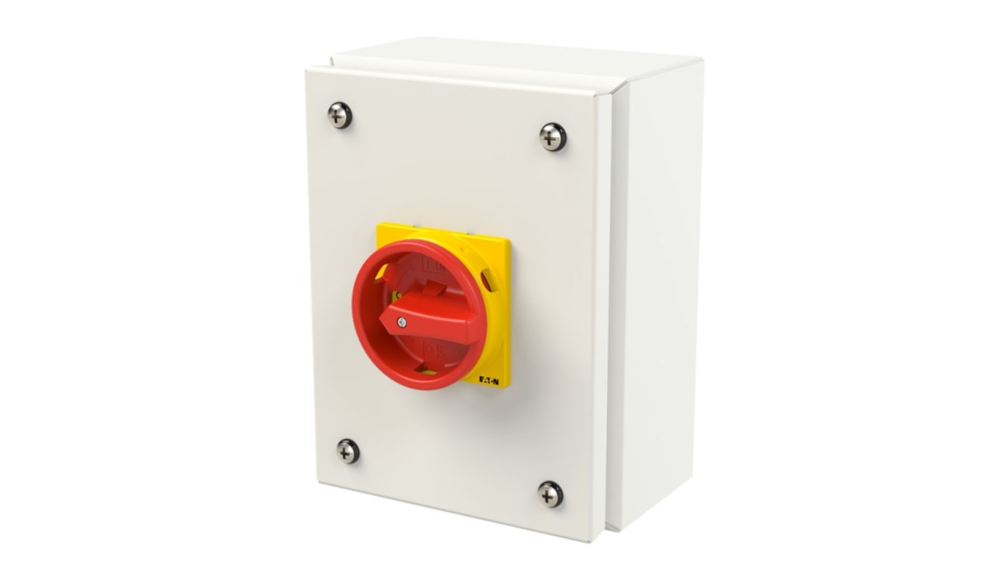 Interruptor seccionador Eaton Bastidor cerrado, 20A, 1 20A Interruptor principal, interruptor de mantenimiento,