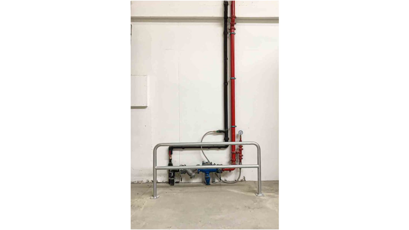 RS PRO Grey Galvanised Steel Protection Barrier