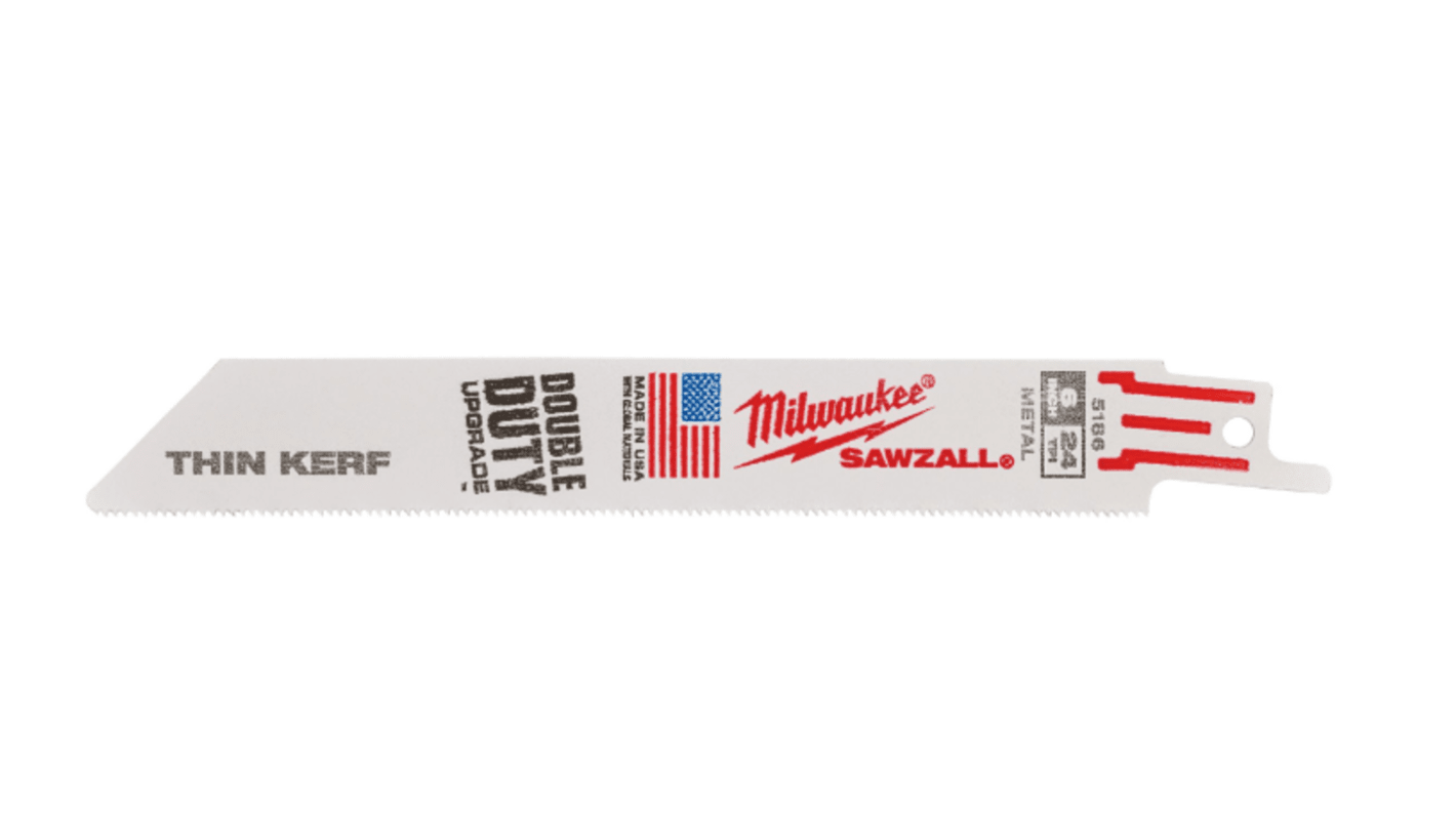 Milwaukee 150mm Cutting Length Reciprocating Saw Blade, Pack of 5