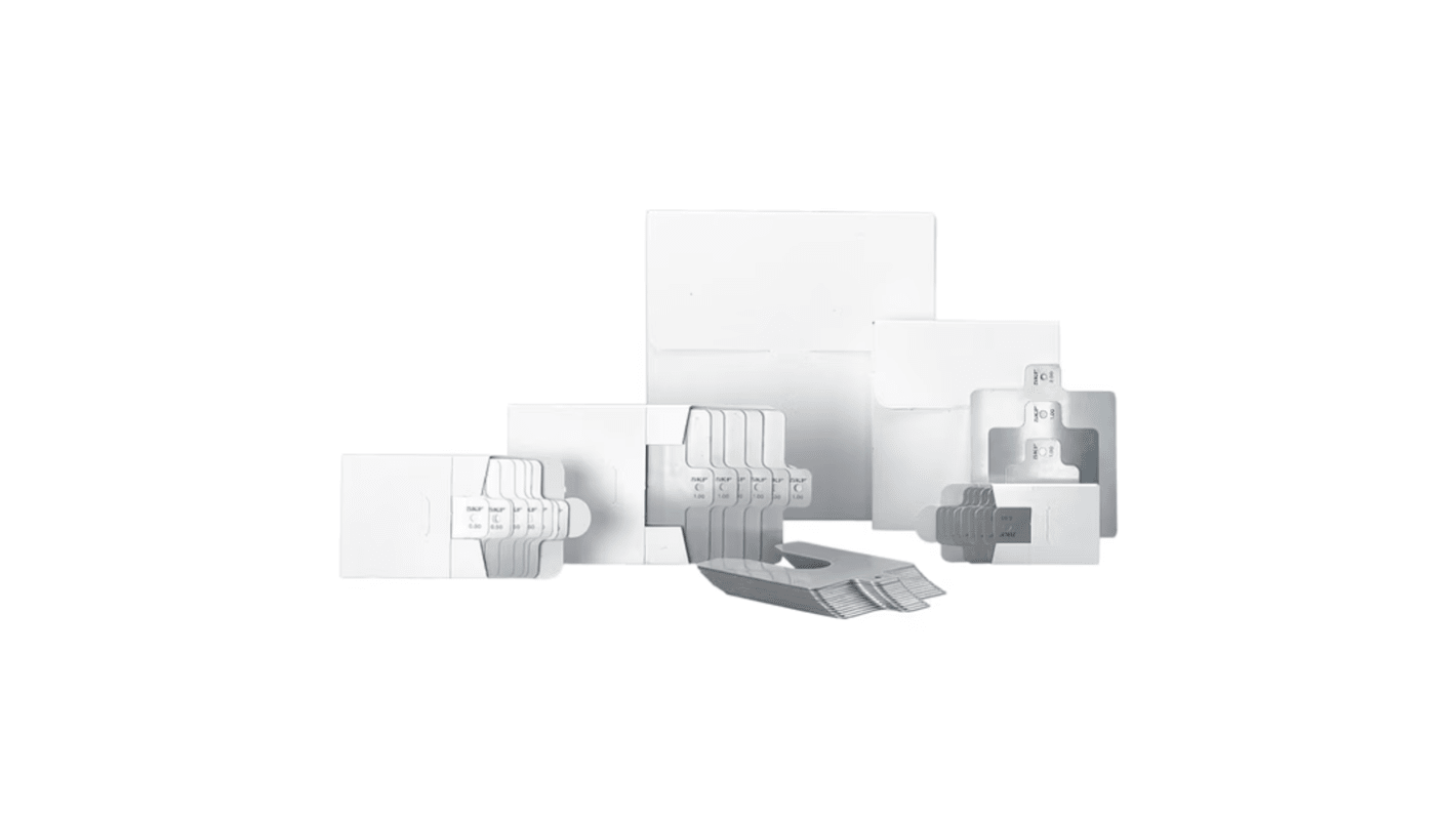 Grey Stainless Steel Pre-Cut Shim, 125mm x 125mm x 1mm