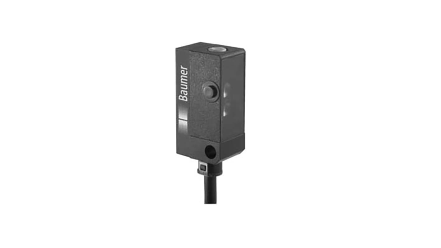 Rs-Online Sensore fotoelettrico Rettangolare Baumer a soppressione di sfondo rilevamento 120 mm uscita PNP