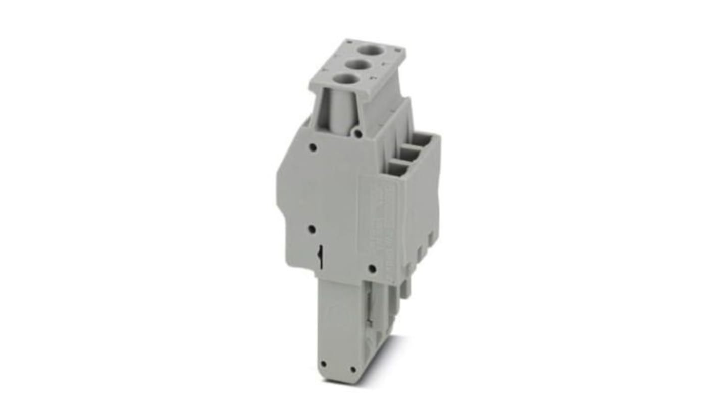 Phoenix Contact, Combi Pluggable Solutions, 3 Way, Pluggable Terminal Block, Plug, DIN Rail, Screw Termination, 3045826