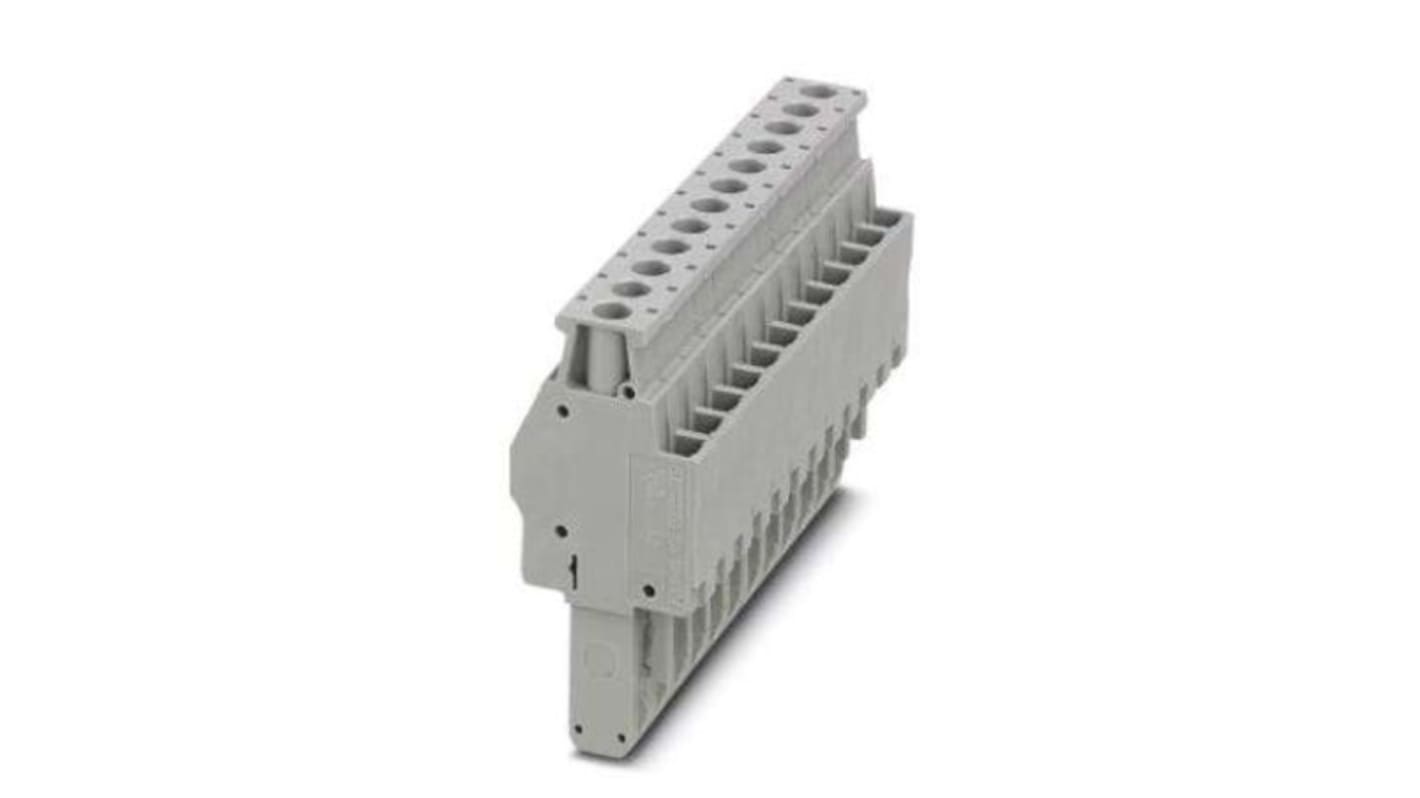 Phoenix Contact, Combi Pluggable Solutions, 12 Way, Pluggable Terminal Block, Plug, DIN Rail, Screw Termination, 3045910