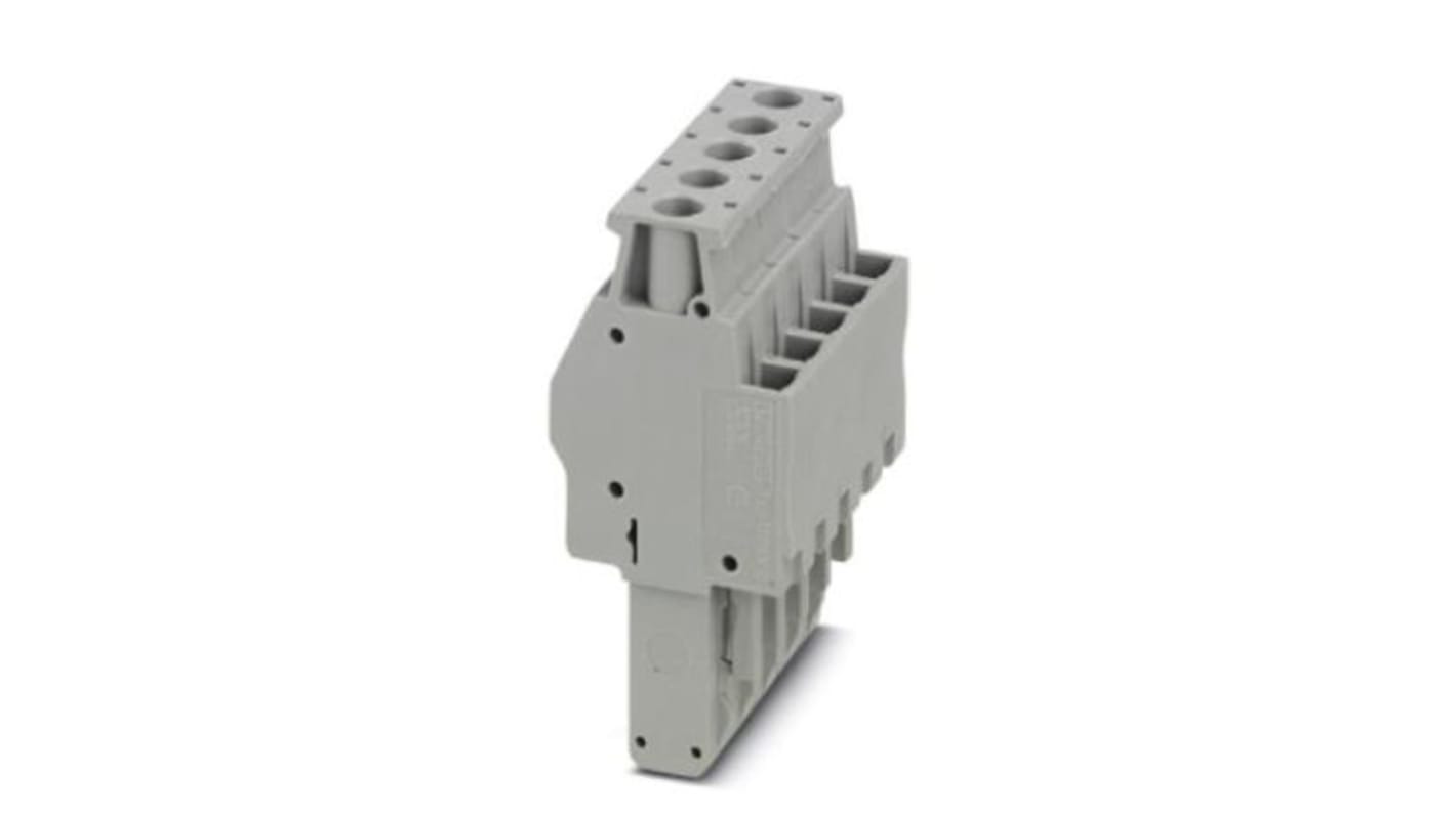 Phoenix Contact Not Applicable Pitch 5 Way Pluggable Terminal Block, Plug, DIN Rail, Screw Termination