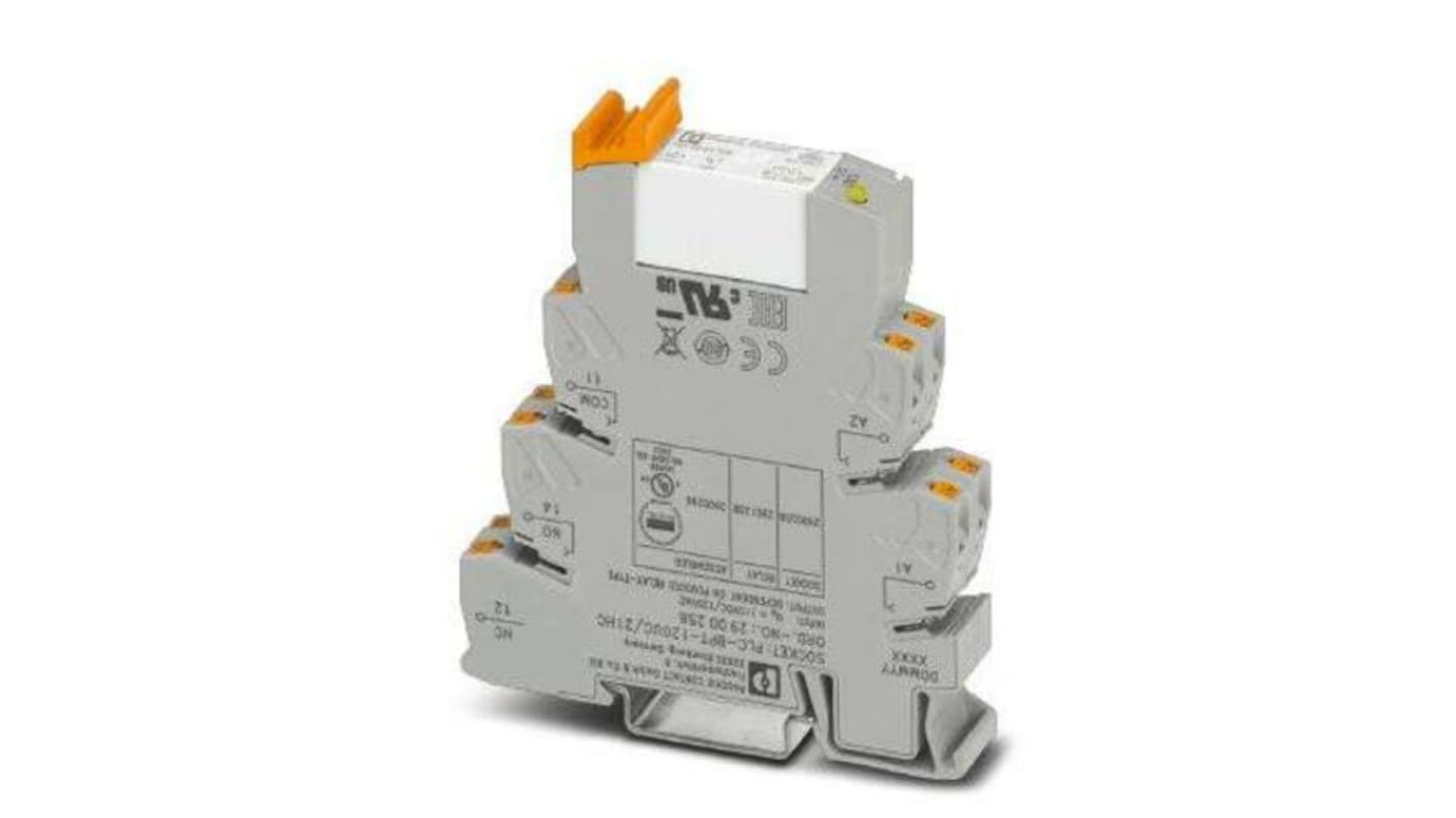 Phoenix Contact PLC Series Interface Relay, DIN Rail Mount, 120V ac Coil, SPDT, 6A Load