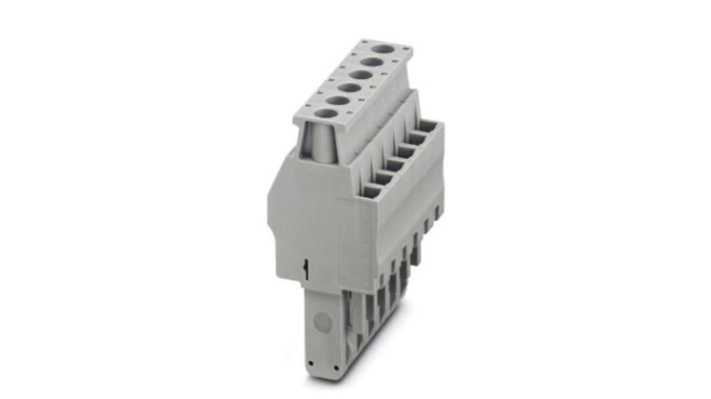 Phoenix Contact, Not Applicable Pitch, Combi Pluggable Solutions, 6 Way, Pluggable Terminal Block, Plug, DIN Rail,