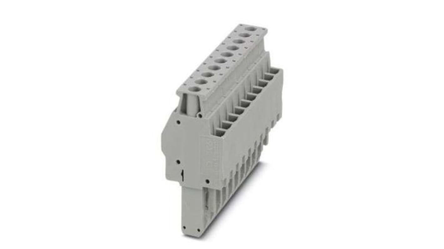 Phoenix Contact, Not Applicable Pitch, Combi Pluggable Solutions, 10 Way, Pluggable Terminal Block, Plug, DIN Rail,