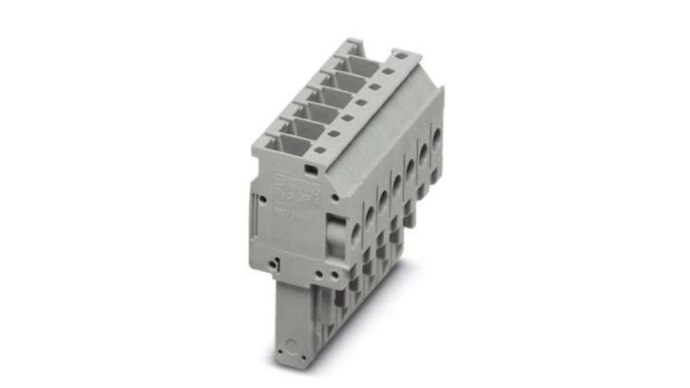 Phoenix Contact 7 Way Pluggable Terminal Block, Plug, DIN Rail, Screw Termination