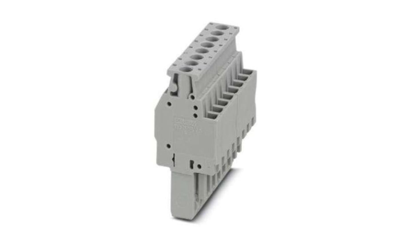 Phoenix Contact Not Applicable Pitch 8 Way Pluggable Terminal Block, Plug, DIN Rail, Screw Termination