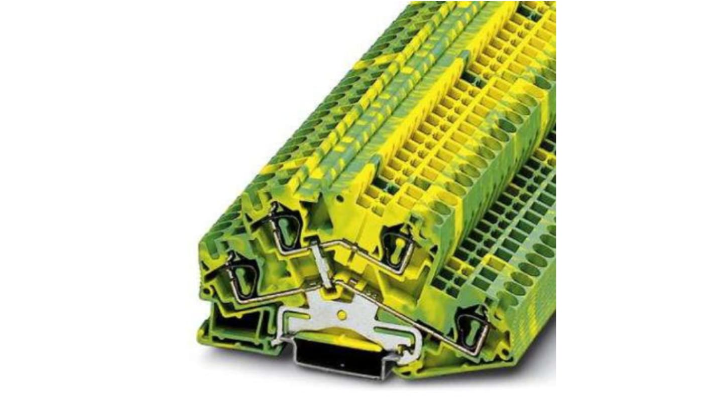 Phoenix Contact 3035072 STTBS Series Green/Yellow, Spring Clamp Termination