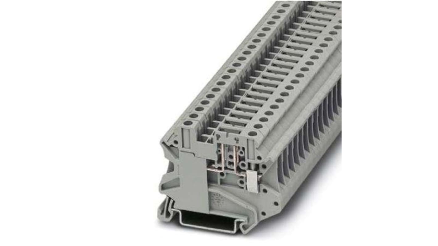 Phoenix Contact UT Series Grey DIN Rail Terminal Block, Screw Termination