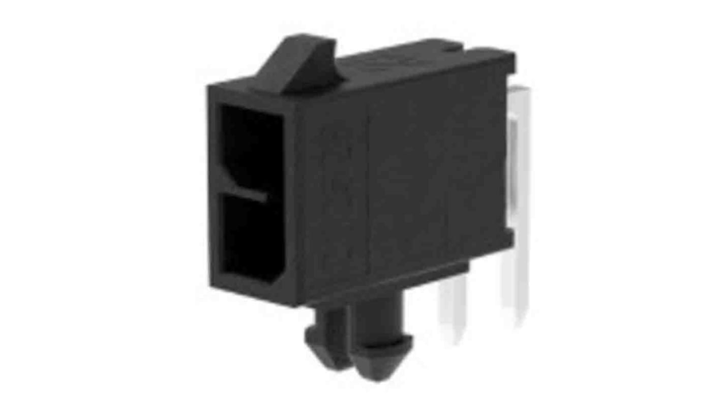 Conector macho para PCB Ángulo de 90° Molex serie Micro-Fit+ de 2 vías, 2 filas, paso 3.0mm, Montaje en orificio pasante