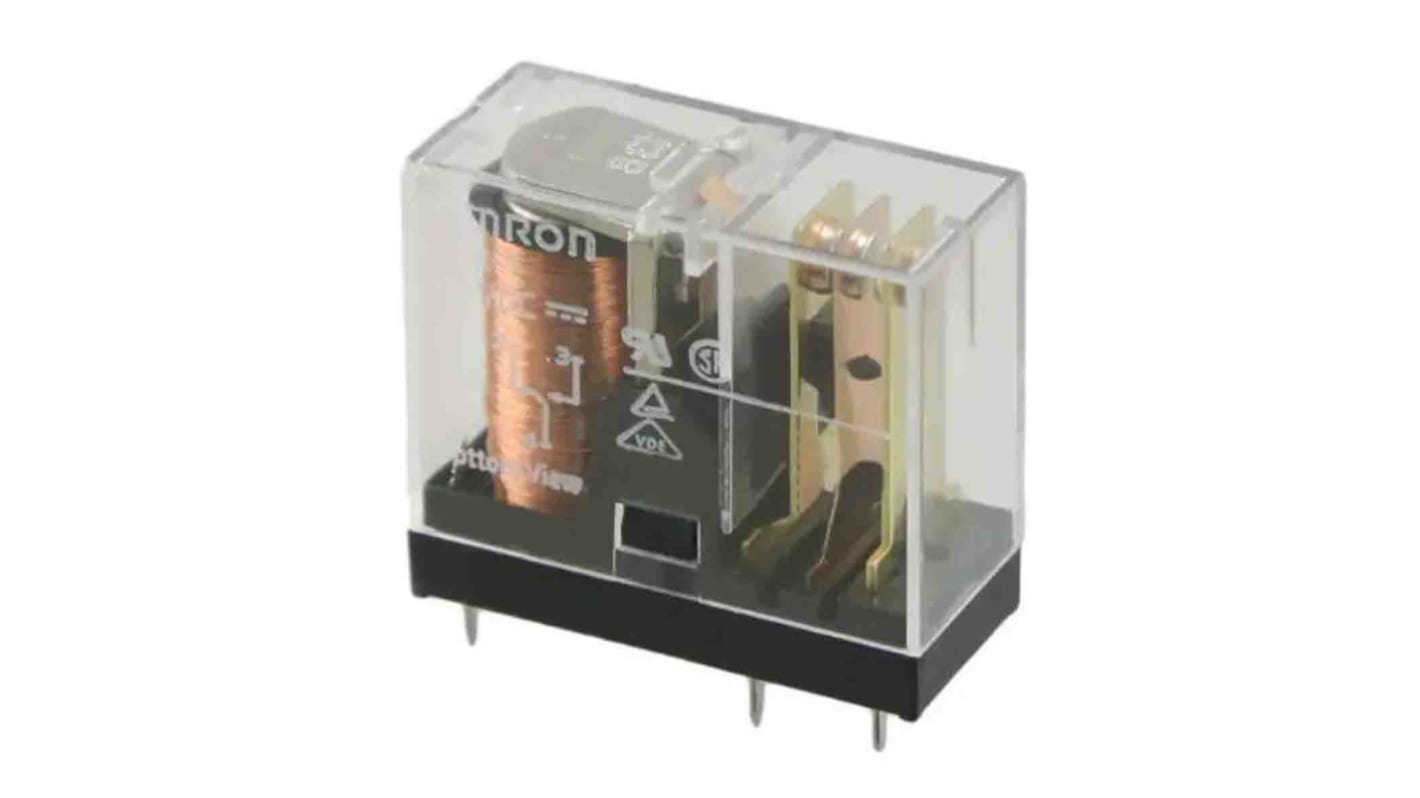 Omron G2R 48V dc Spule 1-poliger Wechsler Printrelais 10A 4160Ω 530mW Monostabiles Relais