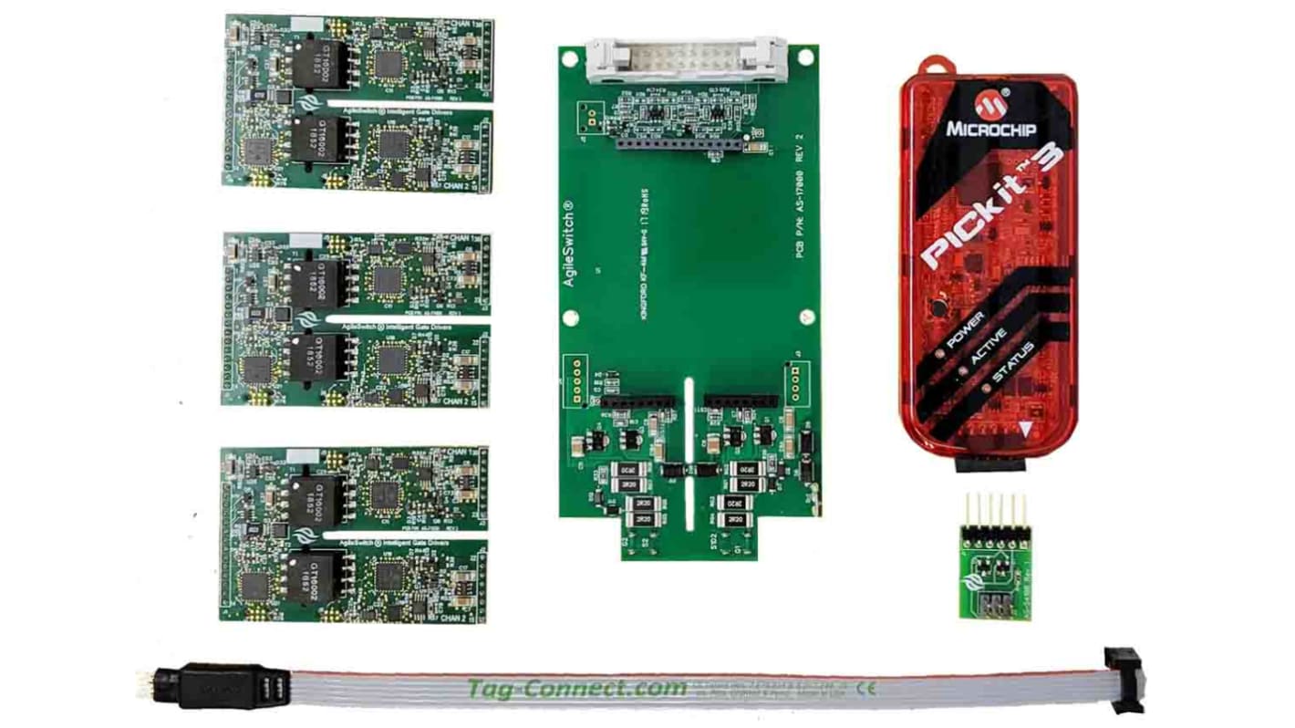 マイクロチップ,  評価ボード, 開発キット, MOSFETゲートドライバ, SiC モジュール及びシステム 用, ASDAK-2ASC-12A1HP-62