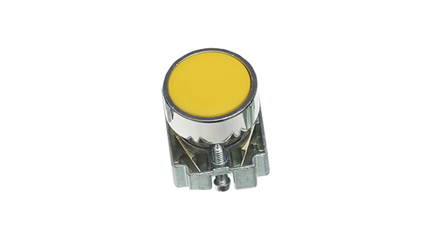 RS PRO Yellow Momentary Push Button Head, 22mm Cutout, IP65