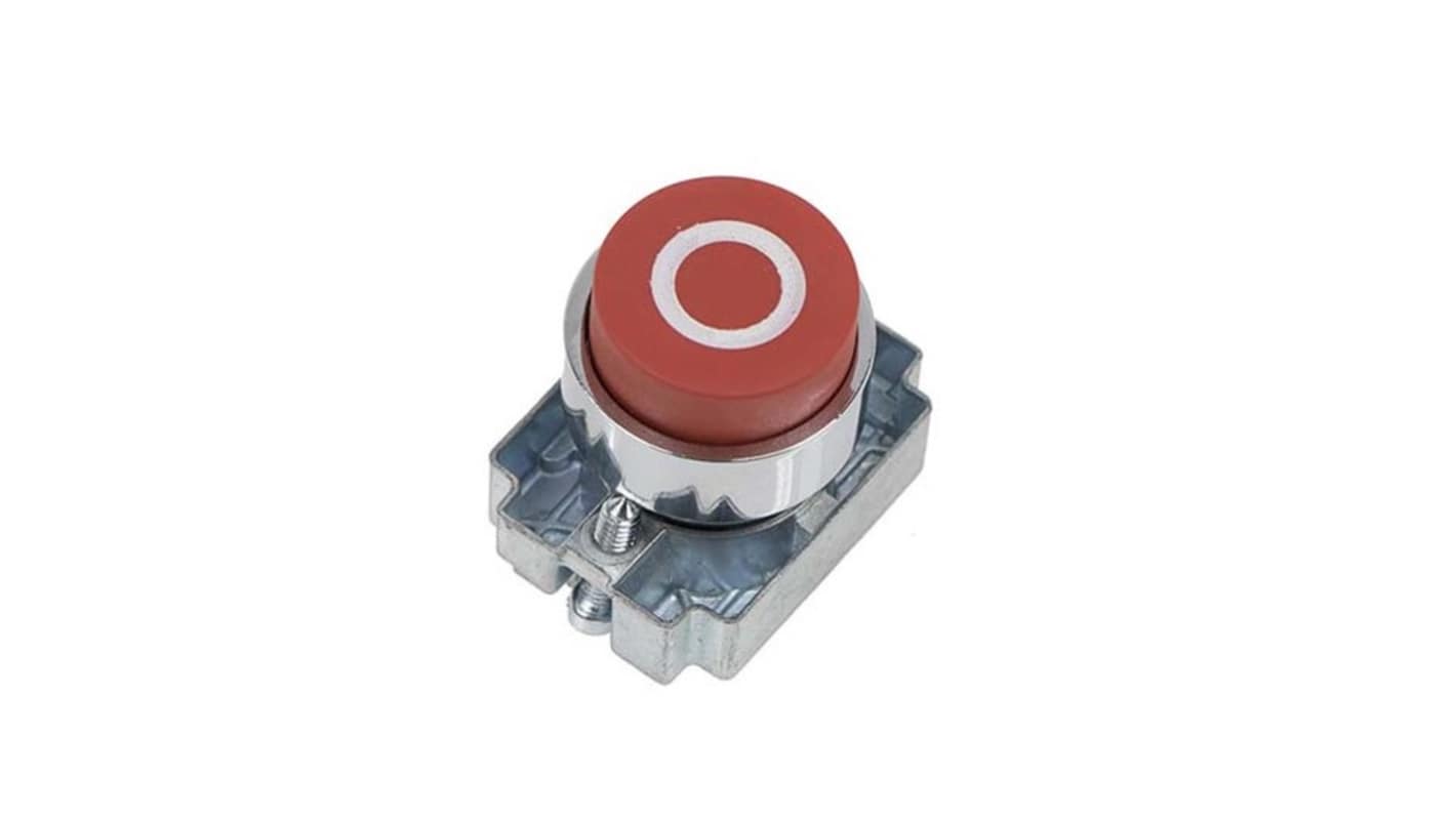 RS PRO Red Momentary Push Button Head, 22mm Cutout, IP65
