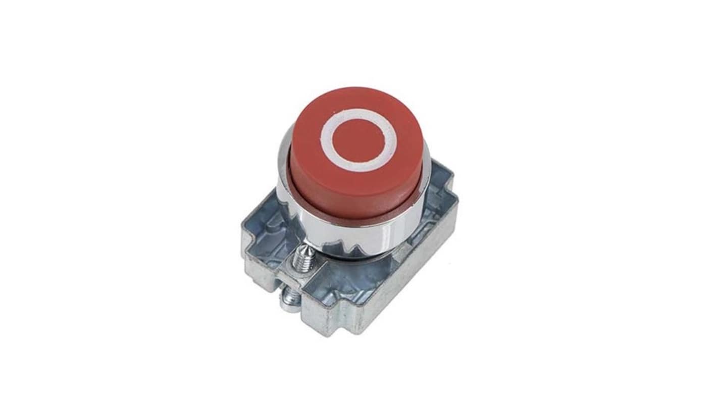 RS PRO Drucktastenkopf Ø 22mm, Rot Tastend Rund Metall, IP65