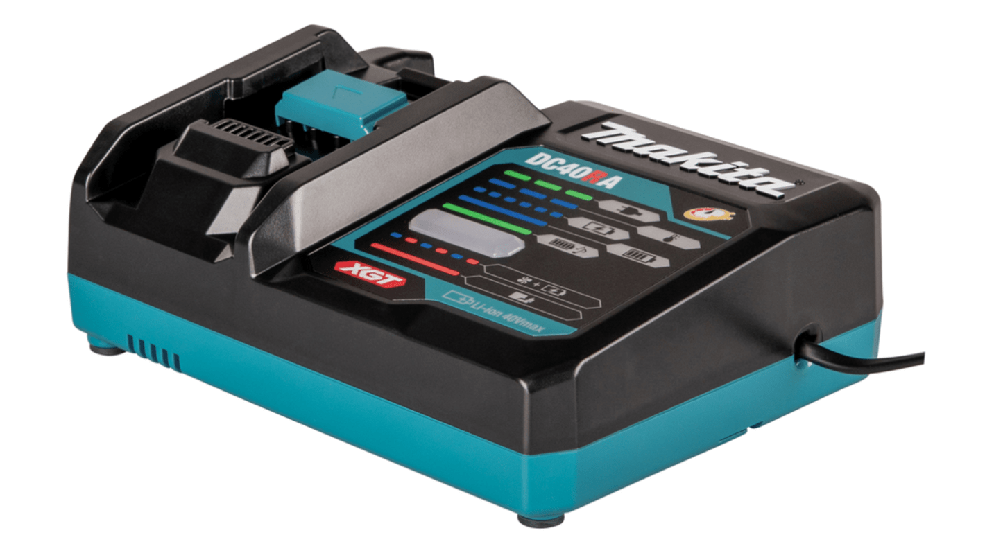 Makita DC40RA Power Tool Charger, 36 → 40V for use with Makita Cordless Power Tools, UK Plug