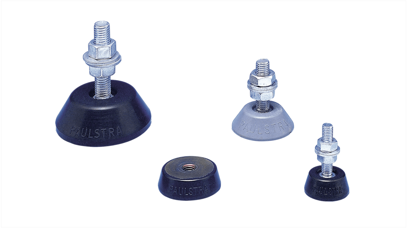 Pie ajustable Paulstra Hutchinson de Ø 46mm, rosca M10 x 38mm, carga máx. 40daN