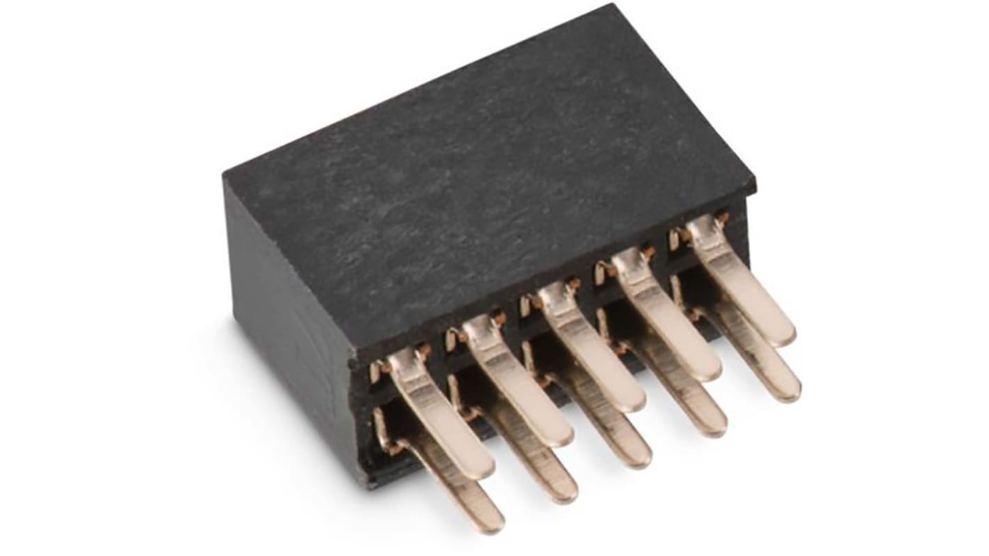 Wurth Elektronik WR-PHD Series Straight Through Hole Mount PCB Socket, 8-Contact, 2-Row, 1.27mm Pitch, Solder