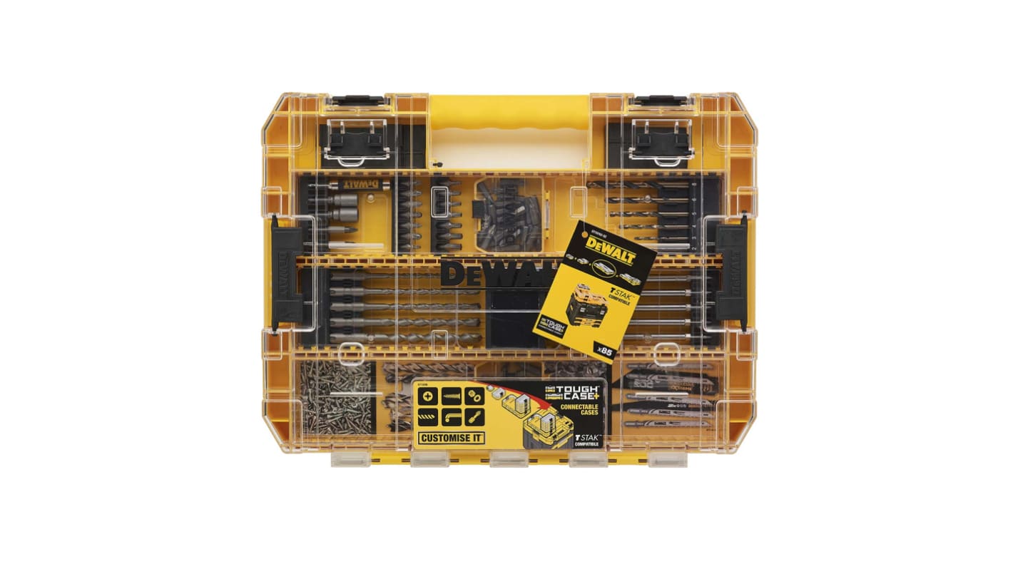 DeWALT 85-Piece Twist Drill Bit Set for Multi-Material, 32mm Max, 2mm Min, High Speed Steel Bits