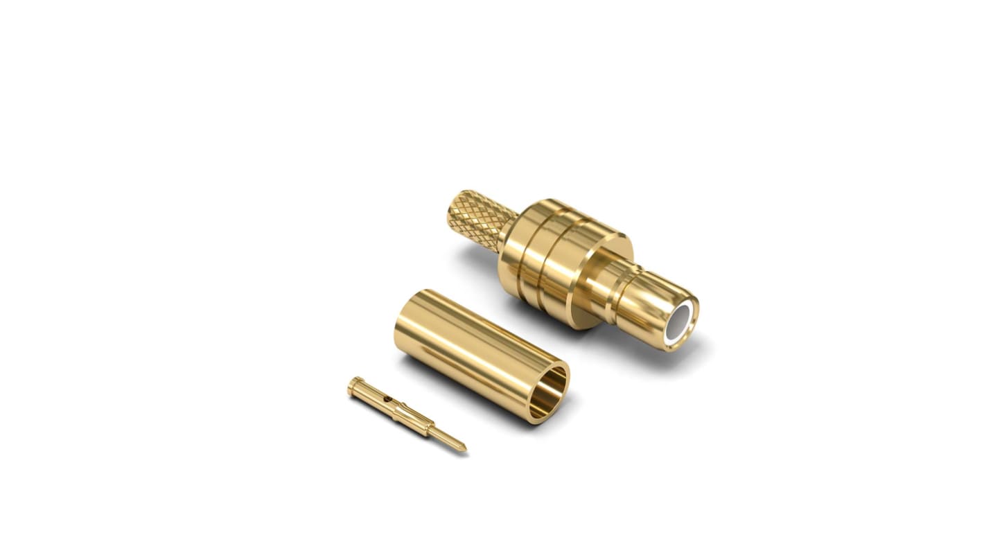 Wurth Elektronik WR-SMB Series, Jack Cable Mount SMB Connector, 50Ω, Crimp Termination, Straight Body