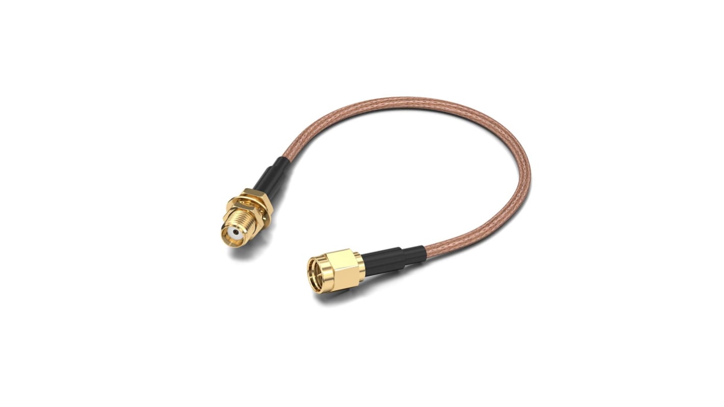 Wurth Elektronik RG174/U Koaksialkabel, 50 Ω SMA til SMA, 1m UD: 2.7mm